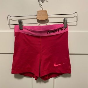 Bright Pink Nike Spandex Shorts